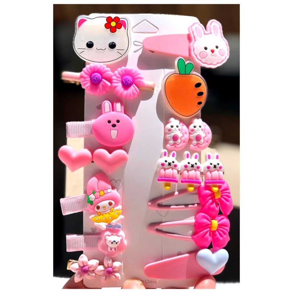 14pcs Girls Hair Clips Hairpins  Kids Cute Accessories Flower